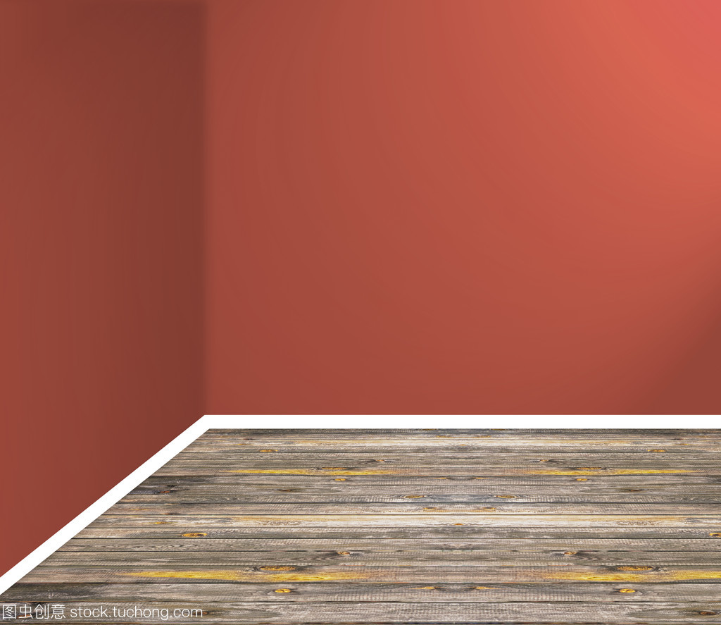 紅空房間角落背景
